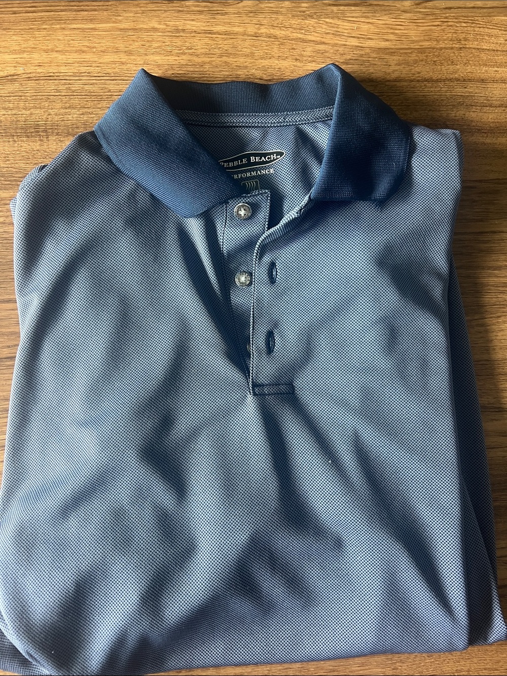Pebble Beach Men's Navy Blue Performance Polo